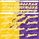 Custom Name Number 3D Performance T-Shirt with Purple Yellow Graffiti Pattern for Team Personalized Graffiti Pattern Purple-Yellow