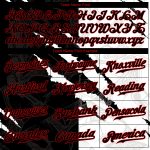 Customizable Red-Black Graffiti Pattern 3D Scratch Baseball Jersey with Team Name & Number - Authentic Design Personalized