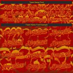 Custom Name and Number 3D Baseball Jersey with Personalized Red-Gold Graffiti Pattern Personalized Graffiti Pattern Red-Gold