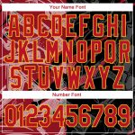 Custom Name and Number Red-Gold Graffiti Pattern 3D Performance T-Shirt - Personalized Team Apparel Personalized Graffiti