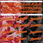 Custom Name and Number Red-Gold 3D Graffiti Long Sleeve Performance T-Shirt Personalized Graffiti Pattern Red-Gold Scratch