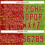 Custom Name Number 3D Graffiti Pattern Baseball Jersey - Red-Green Authentic Team Apparel Personalized Graffiti Pattern Red-Green