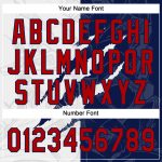 Custom Name and Number Personalized Graffiti Pattern 3D Unisex Softball Jersey Red-Navy, Two-Button Design Personalized Graffiti
