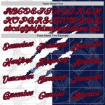 Custom Name and Number Personalized 3D Performance T-Shirt Red-Navy Graffiti Pattern for Team Personalized Graffiti Pattern
