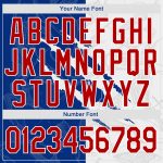 Custom Graffiti Pattern Red-Royal 3D Scratch Baseball Jersey with Personalized Name & Number - Authentic Team Apparel Personalized