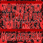 Custom Graffiti Pattern Red-White 3D Hand Painted Bomber Jacket with Team Name & Number - Full-Snap Varsity Letterman Style