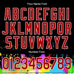 Custom Name Number Varsity Letterman Jacket Red-White Graffiti Pattern 3D Bomber Style Full-Snap Design Personalized Graffiti