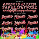 Custom Name Number Varsity Letterman Jacket Red-White Graffiti Pattern 3D Bomber Style Full-Snap Design Personalized Graffiti