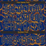 Personalized Graffiti Pattern Baseball Jersey with Custom Name and Number - Royal-Gold 3D Authentic Team Apparel Personalized