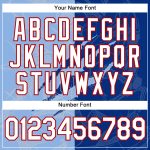 Custom Name and Number Personalized Graffiti Pattern T-Shirt in Royal Light Blue and Red, 3D Performance Design Personalized
