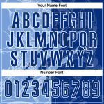 Personalized Soccer Jersey with Custom Name and Number - Graffiti Pattern Royal-Light Blue Sublimation Uniform Personalized