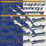 Custom Name and Number Unisex Softball Jersey, 3D Graffiti Pattern in Royal-Old Gold, Two-Button Design Personalized Graffiti