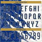 Custom Name Number Volleyball Jersey Royal-Old Gold Graffiti Pattern Scratch Sublimation Team Uniform Personalized Graffiti