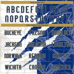 Custom Name Number Volleyball Jersey Royal-Old Gold Graffiti Pattern Scratch Sublimation Team Uniform Personalized Graffiti