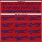 Custom Name & Number 3D Scratch Baseball Jersey - Personalize Graffiti Pattern Royal-Red Authentic Team Gear Personalized