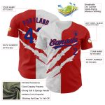 Custom Name & Number 3D Scratch Baseball Jersey - Personalize Graffiti Pattern Royal-Red Authentic Team Gear Personalized