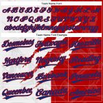 Personalized Custom Name Number Graffiti Pattern Royal Red Unisex 3D Softball Jersey Two-Button Personalized Graffiti Pattern