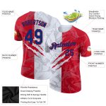 Custom Graffiti Pattern Red 3D Performance T-Shirt with Name & Number - Personalized Team Shirt Personalized Graffiti Pattern
