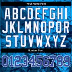 Custom Name Number Baseball Jersey, 3D Authentic Royal-White Graffiti Pattern Design Personalized Graffiti Pattern Royal-White
