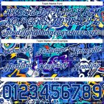 Custom Name and Number 3D Authentic Basketball Shorts - Personalized Graffiti Pattern Royal-White Personalized Graffiti Pattern