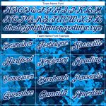 Personalized Graffiti Pattern Golf Polo Shirt with Custom Name & Number - Royal White 3D Performance Team Apparel Personalized
