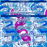 Custom Name and Number Personalized Graffiti Pattern Bomber Jacket 3D Abstract Royal-White Varsity Letterman Full-Snap Personalized
