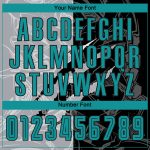 Personalized Teal Black-Gray Graffiti Soccer Uniform Jersey with Custom Name and Number - Scratch Sublimation Team Gear Personalized
