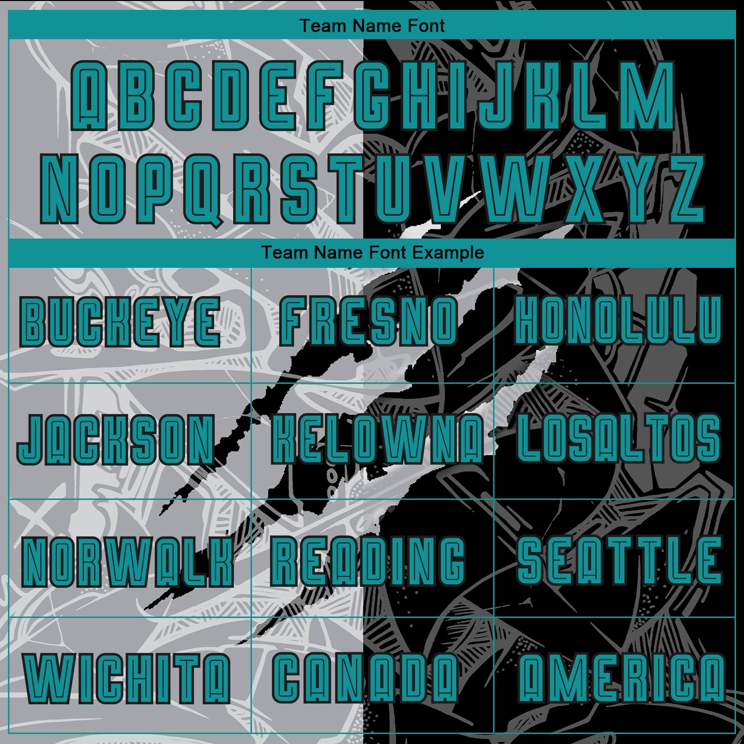 Personalized Graffiti Pattern Teal Black-Gray Scratch Sublimation Soccer Uniform Jersey Team Custom Name and Number Personalized Teal Black-Gray Graffiti Soccer Uniform Jersey with Custom Name and Number - Scratch Sublimation Team Gear Personalized - Image 4