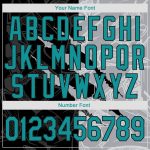 Custom Authentic Baseball Jersey - Personalized 3D Graffiti Pattern in Teal, Gray & Black with Team Name & Number Personalized