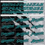 Custom Authentic Baseball Jersey - Personalized 3D Graffiti Pattern in Teal, Gray & Black with Team Name & Number Personalized