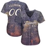 Custom Graffiti Pattern Baseball Jersey - Personalized Black-White 3D Team Jersey with Name and Number - Skys The Limit Personalized