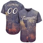 Custom Graffiti Pattern Baseball Jersey - Personalized Black-White 3D Team Jersey with Name and Number - Skys The Limit Personalized