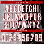 Custom Personalized Soccer Jersey with Graffiti Pattern in White, Black, Gray, and Red - Team Name and Number Included Personalized