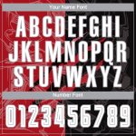 Custom Graffiti Pattern Soccer Jersey - Personalized Black Red Gray Sublimation Uniform with Team Name and Number Personalized
