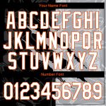 Custom Name and Number Personalized Graffiti Pattern Baseball Jersey 3D Scratch White Gray-Orange Authentic Team Apparel