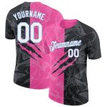 Personalized 3D Graffiti Pattern T-Shirt for Team with Custom Name and Number - White-Light Blue Performance Tee Personalized