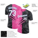 Personalized 3D Graffiti Pattern T-Shirt for Team with Custom Name and Number - White-Light Blue Performance Tee Personalized