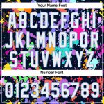 Custom Name and Number Personalized Graffiti 3D Softball Jersey Unisex - White Light Blue Two-Button Design Personalized