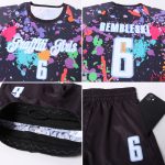 Personalized White Light Blue Graffiti Pattern Soccer Jersey Sublimation Uniform 7393 Personalized Graffiti Pattern White-Light