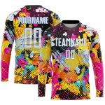Personalized White-Light Blue Graffiti Pattern Soccer Jersey Uniform for Sublimation Personalized Graffiti Pattern White-Light