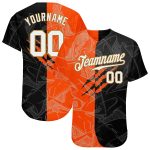 Custom Name Number 3D Authentic Baseball Jersey - Personalized Graffiti Pattern White/Old Gold Team Apparel Personalized