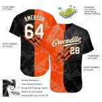 Custom Name Number 3D Authentic Baseball Jersey - Personalized Graffiti Pattern White/Old Gold Team Apparel Personalized
