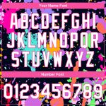Custom Name and Number Varsity Letterman Jacket White-Pink Graffiti 3D Bomber with Full-Snap Design Personalized Graffiti