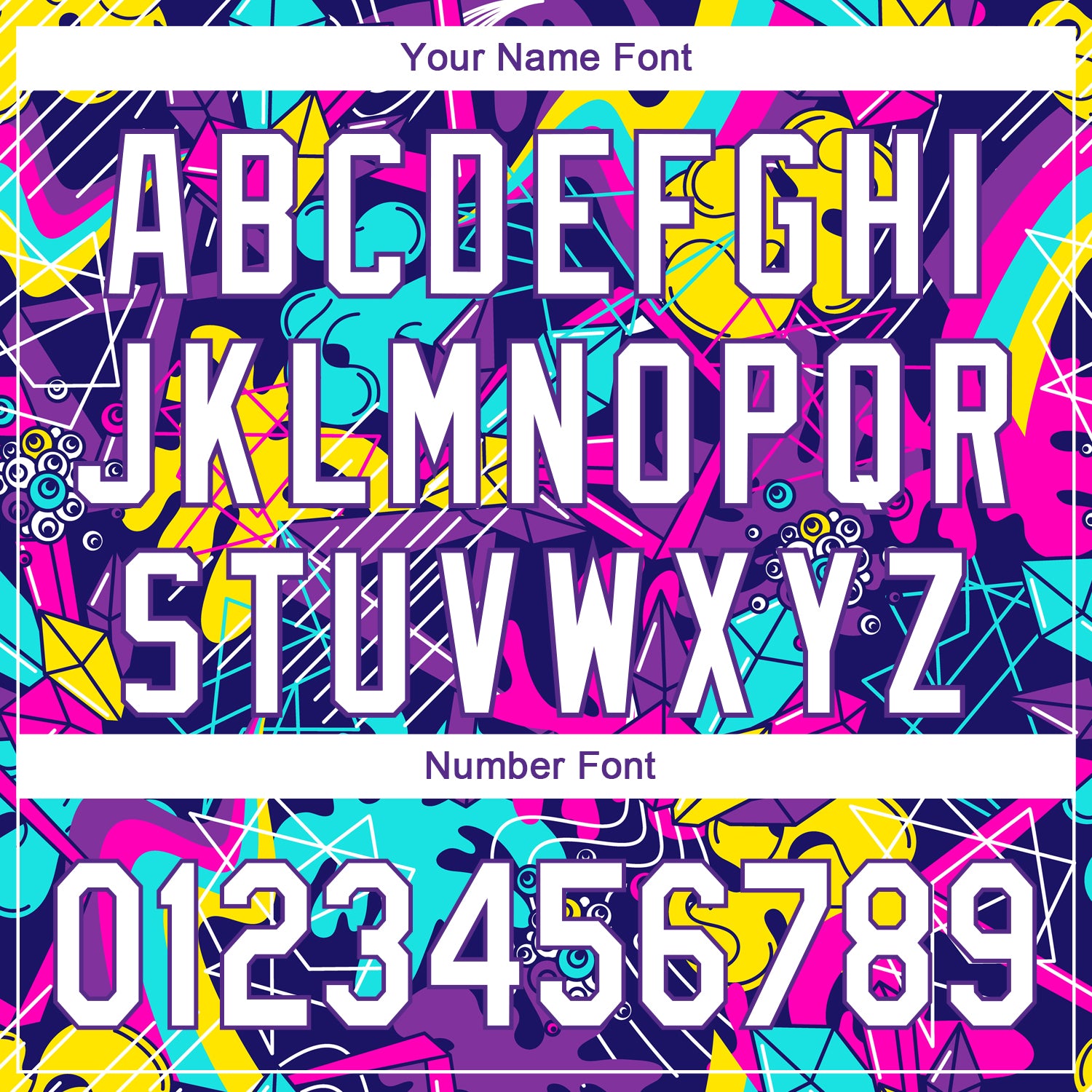 Personalized Graffiti Pattern White-Purple 3D Performance Golf Polo Shirt Team Custom Name and Number Custom Name Number Golf Polo Shirt 3D Performance Graffiti White Purple Pattern Personalized Graffiti Pattern White-Purple - Image 5