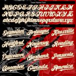 Custom Name & Number Authentic Baseball Jersey, 3D Graffiti Pattern in White, Red, Black & Old Gold Personalized Graffiti