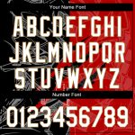 Custom Name & Number Authentic Baseball Jersey, 3D Graffiti Pattern in White, Red, Black & Old Gold Personalized Graffiti