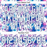 Custom Name and Number Baseball Jersey - Personalized White-Royal Graffiti Pattern 3D Abstract Watercolor Design Personalized