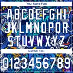 Custom Graffiti Pattern Baseball Jersey - Personalized White-Royal 3D Authentic Team Name & Number Personalized Graffiti