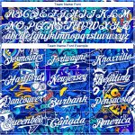 Custom Graffiti Pattern Baseball Jersey - Personalized White-Royal 3D Authentic Team Name & Number Personalized Graffiti