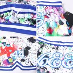 Personalized 3D Graffiti Pattern Basketball Shorts with Custom Name & Number - White-Royal Team Apparel Personalized Graffiti